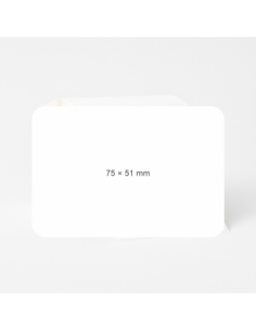 Adhesive labels 75x51mm. Polypropylene. Reinforced adhesive