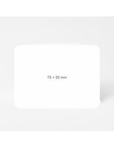 Adhesive labels 75x55mm. Polypropylene. Standard adhesive