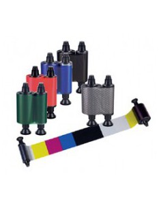 Evolis colour ribbon (half-panel, YMCKOKO)